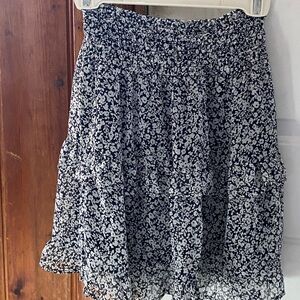 Sienna Sky Black and White Floral Mini Skirt